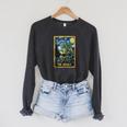 Starry Dragon Reading Book The Reader Fantasy Reader Raglan Sleeve Sweatshirt Dark Grey Heather