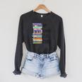 My Summer Is All Booked Book Reading Bookworm Men Women Girls Kids Raglan Sleeve Sweatshirt Dark Grey Heather