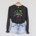 Summer Reading 2026 Unearth A Story Dinosaurs Book Lover Raglan Sleeve Sweatshirt Dark Grey Heather