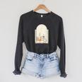 Tale As Old As Time Rose Candle And Book Raglan Sleeve Sweatshirt Dark Grey Heather