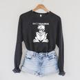Teachersaurus Dinosaur Reading Book Reader Men Women Kids Raglan Sleeve Sweatshirt Dark Grey Heather