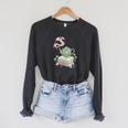 Teapot Dragon Books RPG Cozy Gamer Fantasy Tea Lover Raglan Sleeve Sweatshirt Dark Grey Heather