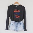 Tired Moms Book Club Mother’s Day Trendy Reading Lover Comfort Colors Crop Top Raglan Sleeve Sweatshirt Dark Grey Heather