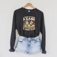 I Tried To Form A Gang But It Turned Into A Book Club Groovy Raglan Sleeve Sweatshirt Dark Grey Heather