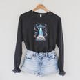 UFO Abducting Book Take Me To Your Readers Sci-Fi Raglan Sleeve Sweatshirt Dark Grey Heather