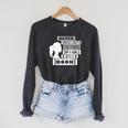 Never Underestimate Power Of Girl With Book Feminist Cute Raglan Sleeve Sweatshirt Dark Grey Heather