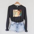 Never Underestimate The Power Of A Girl With A Book Feminist Raglan Sleeve Sweatshirt Dark Grey Heather