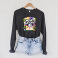 Unearth A Story Reading Book Summer Book Lover Raglan Sleeve Sweatshirt Dark Grey Heather