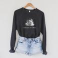 Vigila Et Ora Skull On Books Latin Raglan Sleeve Sweatshirt Dark Grey Heather
