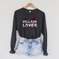 Villain For Book Lovers Reading Clothing Girls Pajamas Raglan Sleeve Sweatshirt Dark Grey Heather