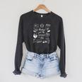 Vintage Booked For Summer Beach Reading Library Book Lover Raglan Sleeve Sweatshirt Dark Grey Heather