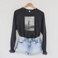 Vintage Captain Nemo Book Illustration 1871 Raglan Sleeve Sweatshirt Dark Grey Heather