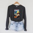 Vintage Horror Comic Book Cover Beware 10 Raglan Sleeve Sweatshirt Dark Grey Heather