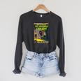 Vintage Horror Comic Book Cover Shadowed Library Zombie Raglan Sleeve Sweatshirt Dark Grey Heather