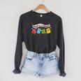 Vintage Let's All Go To The Library Meme Book Reading Raglan Sleeve Sweatshirt Dark Grey Heather