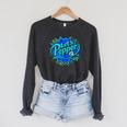 Volleyball Lets Pepper Comic Book Pop Art Teen Girls Cute Raglan Sleeve Sweatshirt Dark Grey Heather