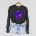 Volleyball Lets Pepper Retro Pop Comic Book Style Player Art Raglan Sleeve Sweatshirt Dark Grey Heather