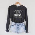When I Think About Books I Touch My Shelf Romantasy Lover Raglan Sleeve Sweatshirt Dark Grey Heather When I Think About Books I Touch My Shelf Romantasy Lover Raglan Sleeve Sweatshirt Dark Grey Heather