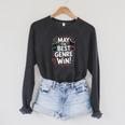 Whimsical Book Genre Battle Raglan Sleeve Sweatshirt Dark Grey Heather
