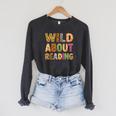 Wild About Reading Book Animal Book Lover Teacher Kids Raglan Sleeve Sweatshirt Dark Grey Heather Wild About Reading Book Animal Book Lover Teacher Kids Raglan Sleeve Sweatshirt Dark Grey Heather