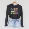 Wild About Reading Reading Books & Bookworm For Book Reader Raglan Sleeve Sweatshirt Dark Grey Heather Wild About Reading Reading Books & Bookworm For Book Reader Raglan Sleeve Sweatshirt Dark Grey Heather