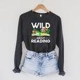 Wild About Reading Lovers Avid Readers Bookworms Book Lovers Raglan Sleeve Sweatshirt Dark Grey Heather Wild About Reading Lovers Avid Readers Bookworms Book Lovers Raglan Sleeve Sweatshirt Dark Grey Heather