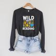 Wild About Reading Safari Animals Books Teacher Student Raglan Sleeve Sweatshirt Dark Grey Heather Wild About Reading Safari Animals Books Teacher Student Raglan Sleeve Sweatshirt Dark Grey Heather
