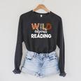 Wild About Reading Teacher Reading Books Back To School Raglan Sleeve Sweatshirt Dark Grey Heather Wild About Reading Teacher Reading Books Back To School Raglan Sleeve Sweatshirt Dark Grey Heather