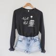Wine Lovers WELL RED Book Club Drinking Raglan Sleeve Sweatshirt Dark Grey Heather