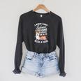 A Woman Cannot Survive On Reading Alone T Shirt Corgi Book Raglan Sleeve Sweatshirt Dark Grey Heather