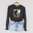 Women's David And Goliath Bible Book Of Samuel King David Raglan Sleeve Sweatshirt Dark Grey Heather Women's David And Goliath Bible Book Of Samuel King David Raglan Sleeve Sweatshirt Dark Grey Heather