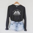 Women's First Edition Published 2025 The Littlest Book Club Member Raglan Sleeve Sweatshirt Dark Grey Heather