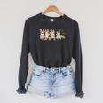 Women's Group Bunny Corgis Easter Reading Book Hunting Eggs Owner Raglan Sleeve Sweatshirt Dark Grey Heather Women's Group Bunny Corgis Easter Reading Book Hunting Eggs Owner Raglan Sleeve Sweatshirt Dark Grey Heather