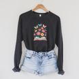 Women's Open Book Flowers Butterflies Blooming Saying Raglan Sleeve Sweatshirt Dark Grey Heather Women's Open Book Flowers Butterflies Blooming Saying Raglan Sleeve Sweatshirt Dark Grey Heather