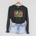 Women's Unearth a Story Summer 2026 Summer Reading Program Book Raglan Sleeve Sweatshirt Dark Grey Heather