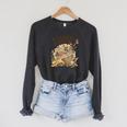 Women's Unearth A Story Summer Reading 2026 Flower Butterfly Book Raglan Sleeve Sweatshirt Dark Grey Heather