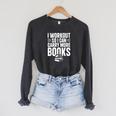 I Workout So I Can Carry More Books Gym Reader Raglan Sleeve Sweatshirt Dark Grey Heather