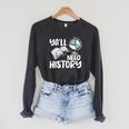Y'All Need History Historical Book Teacher Student For Men Women Kids Raglan Sleeve Sweatshirt Dark Grey Heather