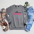25th Birthday Girl 25 Years Party Guest Book Raglan Sleeve Sweatshirt Deep Heather