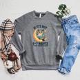 6-7 Nights Reading Owl On Moon Book Lover Reading Raglan Sleeve Sweatshirt Deep Heather