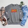 AAARGH Bubble From Comic Book Or Cartoon Raglan Sleeve Sweatshirt Deep Heather