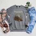 Apparel Dark Academia Book Club Aesthetic Reader Raglan Sleeve Sweatshirt Deep Heather
