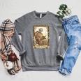 The Aunt Tarot Card Women Skeleton Aunty Book Lover Raglan Sleeve Sweatshirt Deep Heather The Aunt Tarot Card Women Skeleton Aunty Book Lover Raglan Sleeve Sweatshirt Deep Heather