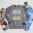 Ban The Fascists Save The Books Librarians Protest Book Bans Raglan Sleeve Sweatshirt Deep Heather