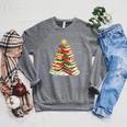 Book Christmas Tree Reading Raglan Sleeve Sweatshirt Deep Heather Book Christmas Tree Reading Raglan Sleeve Sweatshirt Deep Heather
