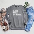 Book Club Organizer Meme Quote Raglan Sleeve Sweatshirt Deep Heather