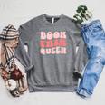 Book Fair Queen Women Library Raglan Sleeve Sweatshirt Deep Heather Book Fair Queen Women Library Raglan Sleeve Sweatshirt Deep Heather