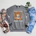 Book Fair Week Librarian Library Cat Come To The Book Fair Raglan Sleeve Sweatshirt Deep Heather Book Fair Week Librarian Library Cat Come To The Book Fair Raglan Sleeve Sweatshirt Deep Heather
