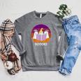 Book Ghost Reading Halloween Teacher For Men Women Raglan Sleeve Sweatshirt Deep Heather