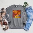 Book Of Kells Celtic Knot Medieval Bird Premium Tri-Blend Raglan Sleeve Sweatshirt Deep Heather